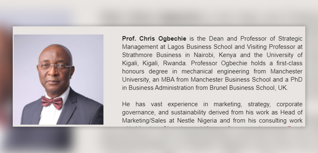 The Association of Africa Business Schools (AABS) Appoints LBS Dean, Prof. Ogbechie, as New Board Member